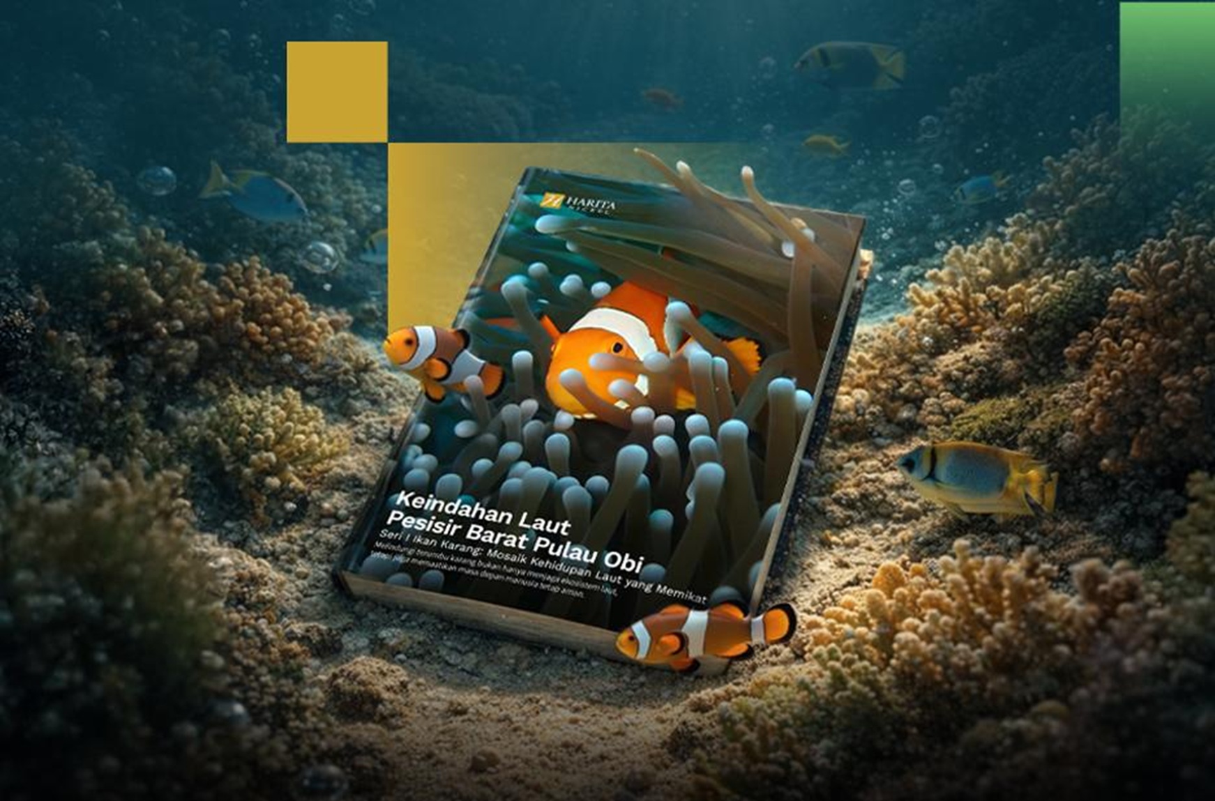 Harita Nickel Angkat Potret Ekosistem Laut Obi Lewat Buku Ikan Karang